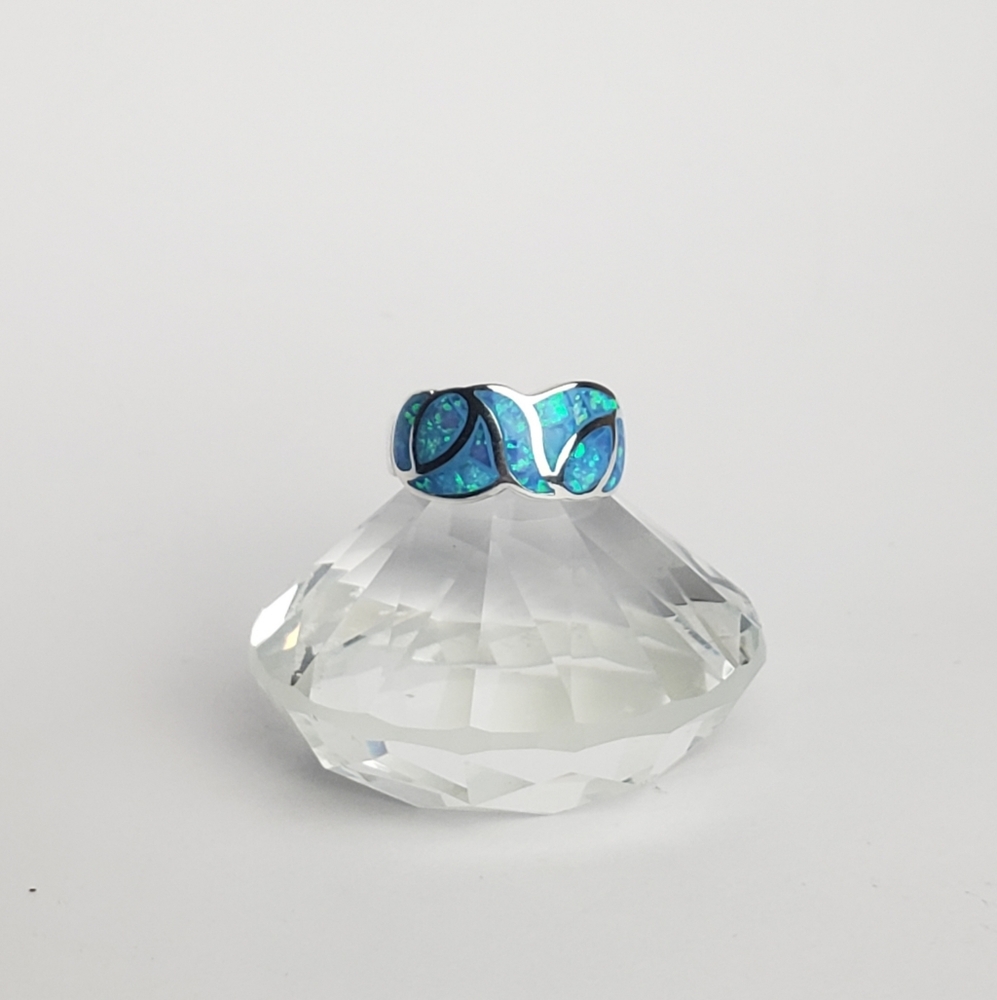 Opal Gemstone Silver 950 Inlay Ring